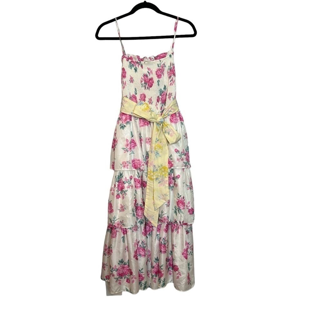 LoveShackFancy x Target Floral & Tiered Elise Midi Dress Sz. L - Picture 4 of 15